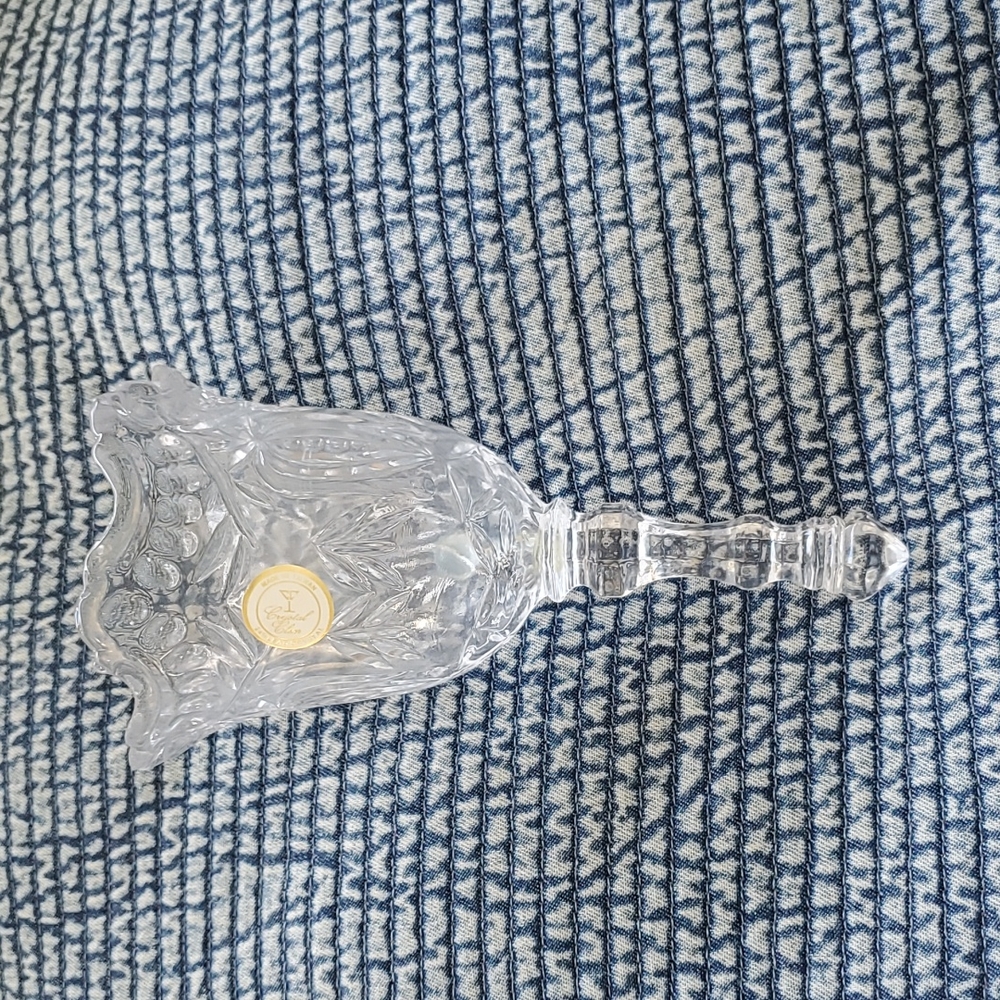 Tall Cut and Etched Crystal Candy Dish